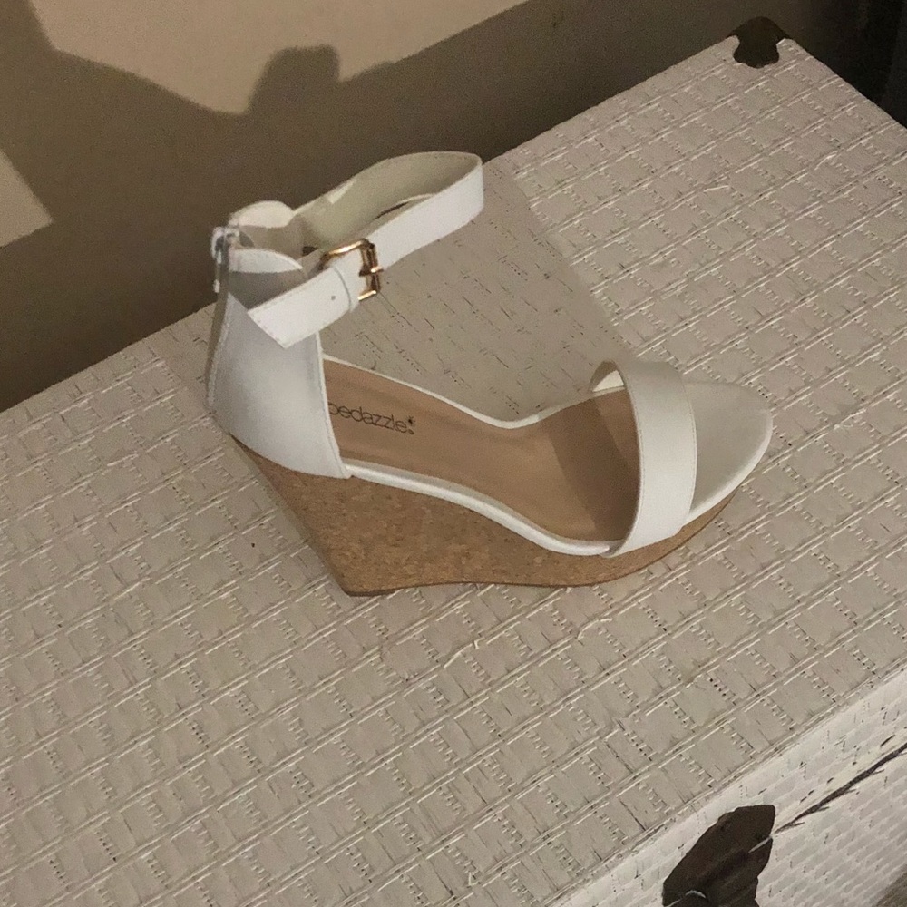 White Platform Wedges
